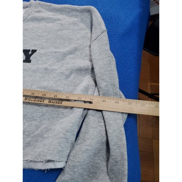 Playboy x Missguided Long Sleeve Cropped Sweater Gray Sweatshirt Women’s Size 8 - Picture 10 of 16